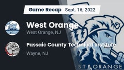 Recap: West Orange  vs. Passaic County Technical Institute 2022