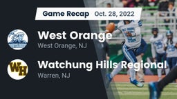 Recap: West Orange  vs. Watchung Hills Regional  2022