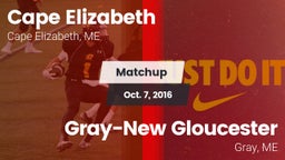 Matchup: Cape Elizabeth vs. Gray-New Gloucester  2016