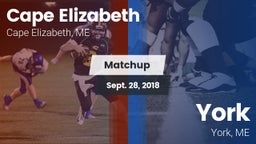 Matchup: Cape Elizabeth vs. York  2018