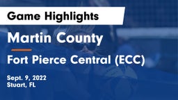 Martin County  vs Fort Pierce Central (ECC) Game Highlights - Sept. 9, 2022