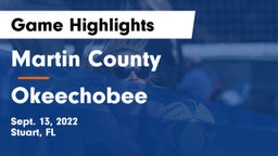 Martin County  vs Okeechobee  Game Highlights - Sept. 13, 2022
