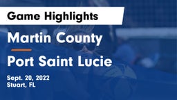 Martin County  vs Port Saint Lucie Game Highlights - Sept. 20, 2022