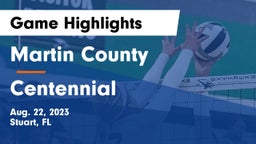 Martin County  vs Centennial  Game Highlights - Aug. 22, 2023
