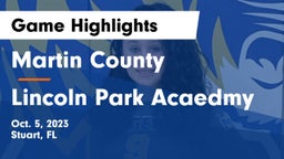Martin County  vs Lincoln Park Acaedmy Game Highlights - Oct. 5, 2023