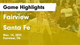Fairview  vs Santa Fe  Game Highlights - Nov. 14, 2023