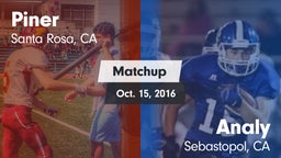 Matchup: Piner vs. Analy  2016