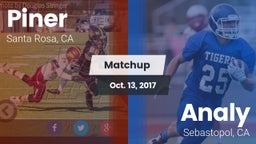 Matchup: Piner   vs. Analy  2017