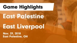 East Palestine  vs East Liverpool  Game Highlights - Nov. 29, 2018