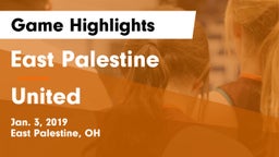 East Palestine  vs United  Game Highlights - Jan. 3, 2019