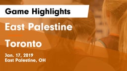 East Palestine  vs Toronto Game Highlights - Jan. 17, 2019
