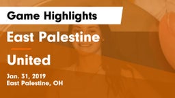 East Palestine  vs United  Game Highlights - Jan. 31, 2019