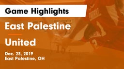 East Palestine  vs United  Game Highlights - Dec. 23, 2019