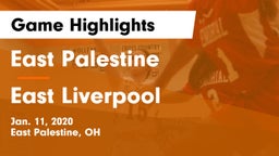 East Palestine  vs East Liverpool  Game Highlights - Jan. 11, 2020