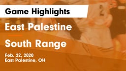 East Palestine  vs South Range Game Highlights - Feb. 22, 2020