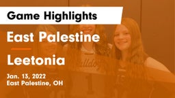 East Palestine  vs Leetonia  Game Highlights - Jan. 13, 2022