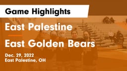 East Palestine  vs East  Golden Bears Game Highlights - Dec. 29, 2022