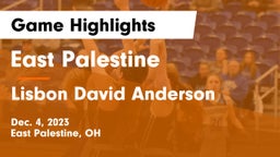 East Palestine  vs Lisbon David Anderson  Game Highlights - Dec. 4, 2023