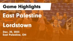 East Palestine  vs Lordstown  Game Highlights - Dec. 20, 2023