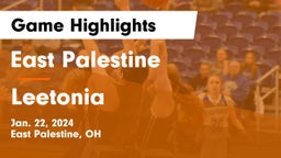 East Palestine  vs Leetonia  Game Highlights - Jan. 22, 2024