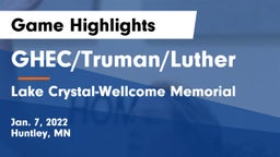 GHEC/Truman/Luther vs Lake Crystal-Wellcome Memorial  Game Highlights - Jan. 7, 2022