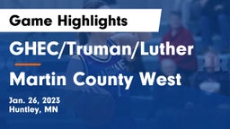 GHEC/Truman/Luther vs Martin County West  Game Highlights - Jan. 26, 2023