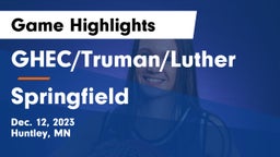 GHEC/Truman/Luther vs Springfield Game Highlights - Dec. 12, 2023