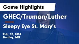 GHEC/Truman/Luther vs Sleepy Eye St. Mary's  Game Highlights - Feb. 20, 2024