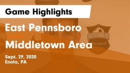 East Pennsboro  vs Middletown Area  Game Highlights - Sept. 29, 2020