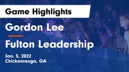 Gordon Lee  vs Fulton Leadership Game Highlights - Jan. 5, 2022