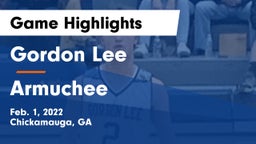 Gordon Lee  vs Armuchee Game Highlights - Feb. 1, 2022