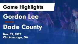 Gordon Lee  vs Dade County  Game Highlights - Nov. 22, 2022