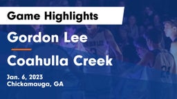 Gordon Lee  vs Coahulla Creek  Game Highlights - Jan. 6, 2023