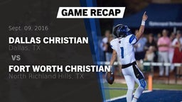Recap: Dallas Christian  vs. Fort Worth Christian  2016