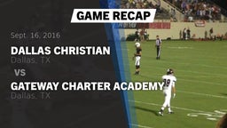 Recap: Dallas Christian  vs. Gateway Charter Academy  2016