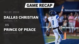 Recap: Dallas Christian  vs. Prince of Peace  2016