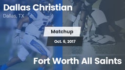 Matchup: Dallas Christian vs. Fort Worth All Saints 2016