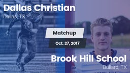 Matchup: Dallas Christian vs. Brook Hill School 2016