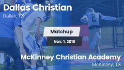 Matchup: Dallas Christian vs. McKinney Christian Academy 2019