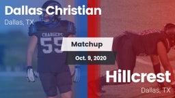 Matchup: Dallas Christian vs. Hillcrest  2020