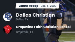 Recap: Dallas Christian  vs. Grapevine Faith Christian School 2020