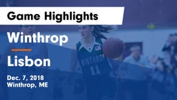 Winthrop  vs Lisbon  Game Highlights - Dec. 7, 2018