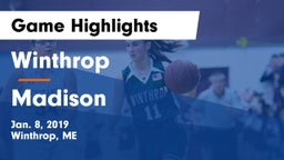 Winthrop  vs Madison  Game Highlights - Jan. 8, 2019