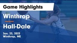 Winthrop  vs Hall-Dale  Game Highlights - Jan. 23, 2023