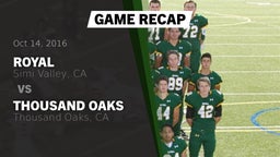 Recap: Royal  vs. Thousand Oaks  2016