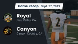 Recap: Royal  vs. Canyon  2019