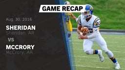 Recap: Sheridan  vs. McCrory  2016