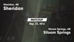 Matchup: Sheridan vs. Siloam Springs  2016