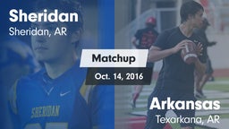 Matchup: Sheridan vs. Arkansas  2016
