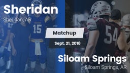 Matchup: Sheridan vs. Siloam Springs  2018